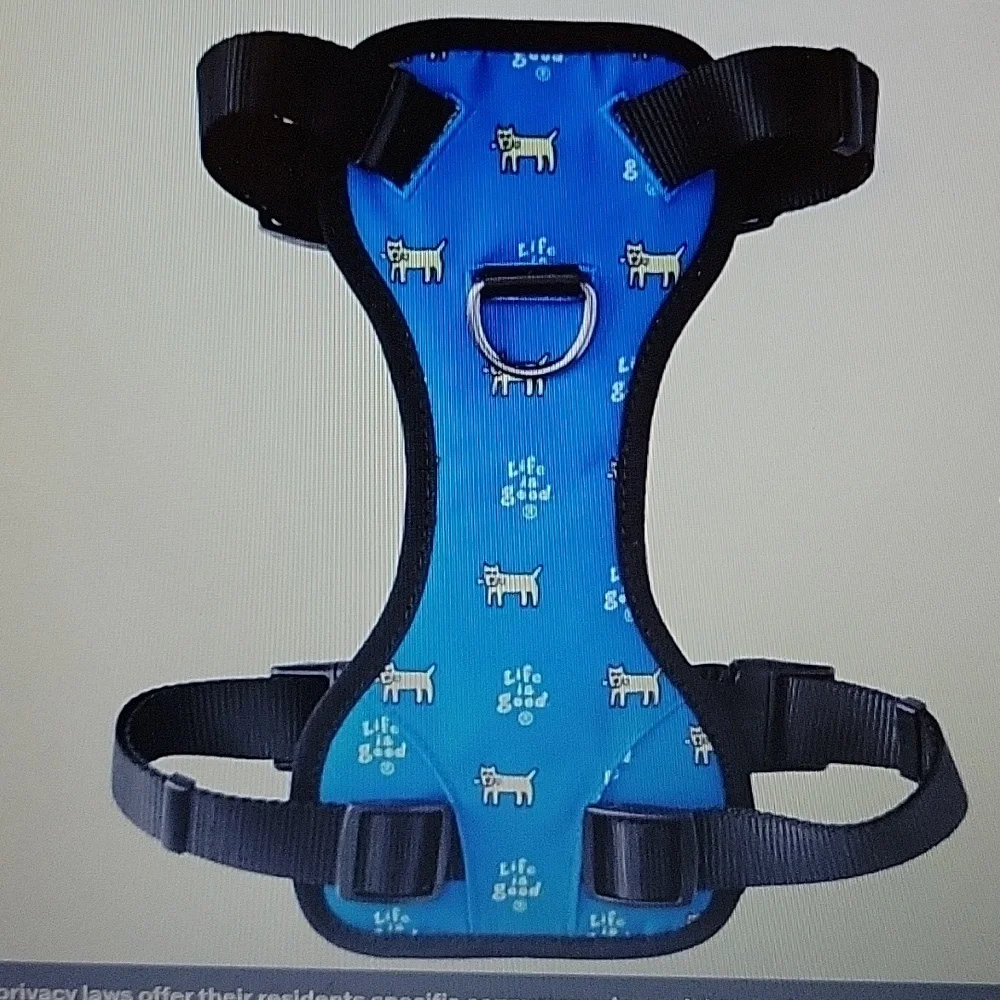 Life Is Good Rocket Dog Harness Royal Blue Yellow Black Plush Padded sz XS NEW…